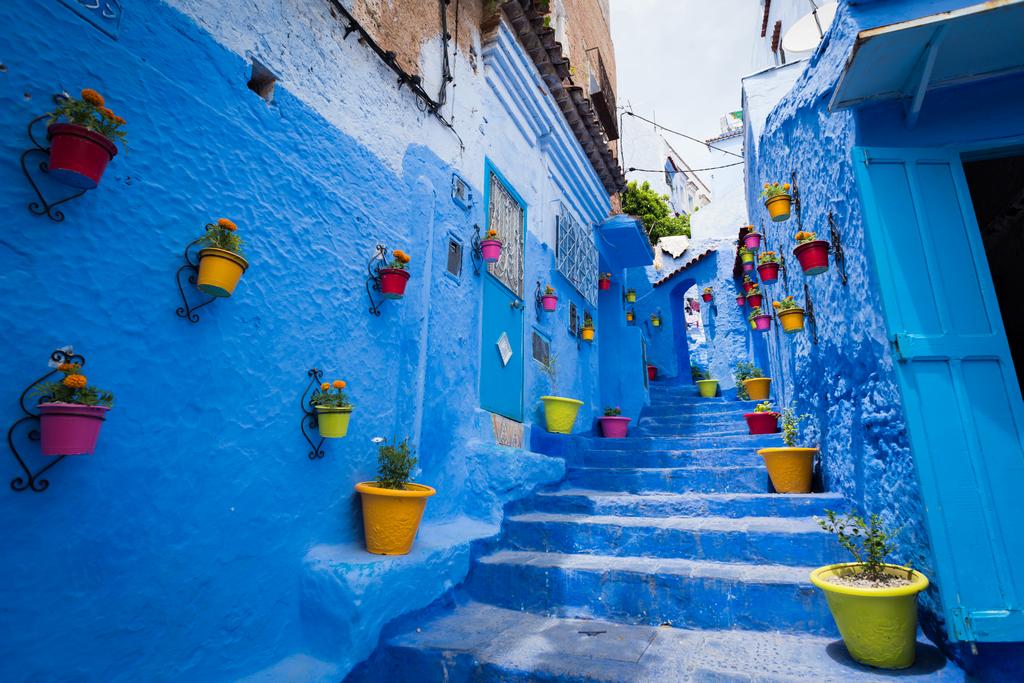 Alleyway In Chefchaouen, Morocoo